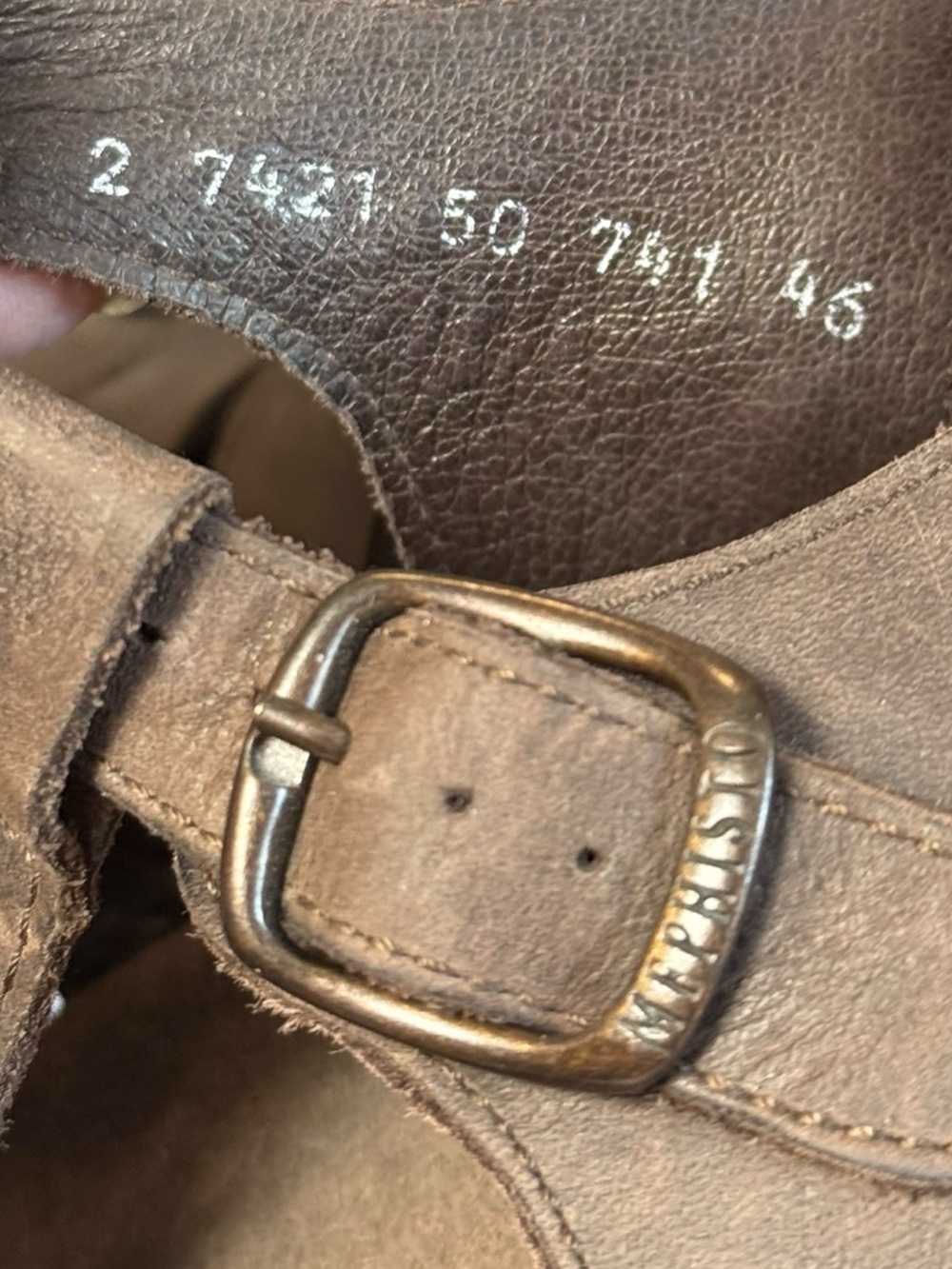 Title: Mephisto Brown Leather Fisherman Gladiator Comfort Sandals EU 46 US 12 - Picture 7 of 7